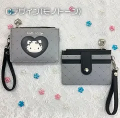 日本正規品 ハローキティ ウール モノトーン ブラック カードウォレット