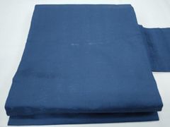 A◇着物くつろぎ 無地 青色 正絹 全通 薄物 絽 紗 カジュアルな名古屋