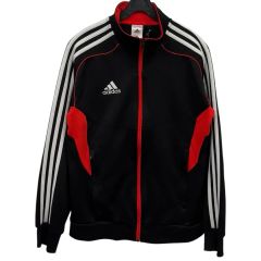 adidas ジャージ 上下セット ブラック×レッド - メルカリ