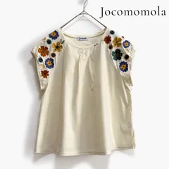 Jocomomola ホコモモラ Escala floral フラワー刺繍 パフスリーブTシャツ コットン 花柄 40のサムネイル