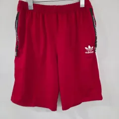 アディダス 赤 ハーフパンツ トレーナー XL