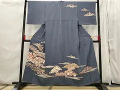 平和屋着物■訪問着　刺繍　風景花文　正絹　逸品　AABI6410stのサムネイル