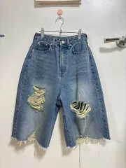 デニムショートパンツ デニムハーフパンツ ダメージデニム ヴィンテージ