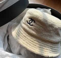 CHANEL バケット ハット 白 M 帽子 キャップ シャネル - メルカリ