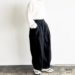 【224271】HARVESTY ハーベスティ  サーカスパンツ バーバリー生地 ボトムス ユニセックス  2 A12501 ブラックのサムネイル
