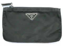 【231698】＜三角ロゴ＞ PRADA プラダ  ナイロン ポーチ 小物入れ ブラック