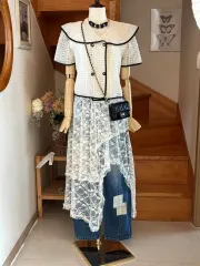 ビック襟 刺繍ジャケット