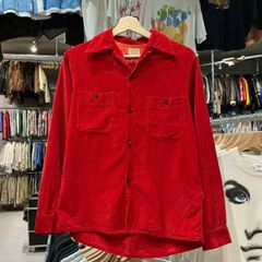 60s 70s TOWNCRAFT コーデュロイシャツ 赤 M - メルカリ