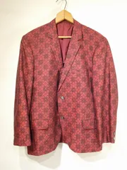 美品 デッド？ 60s ビンテージ Liberty of London by Steegan Ltd バティック プリント 総柄 テーラード ジャケット 40 SH トラッド 50s 70s