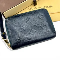 LOUIS VUITTON ルイヴィトン アンプラント ポルトフォイユ スクレット ネイビー ミニ財布 ラウンドファスナー ジッピーウォレット