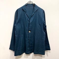日本製 SOWBOW インディゴ コットン フランネル シャツ　オープンカラー 日本製 SOWBOW インディゴ コットン フランネル シャツ オープンカラー