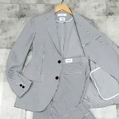 洗える【極美品】BEAUTY&YOUTH UNITED ARROWS TORAY Primeflex シアサッカー アンコン スーツ ウォッシャブル テーラードジャケット セットアップ ストライプ ビューティーアンドユース ユナイテッドアローズ カジュアル