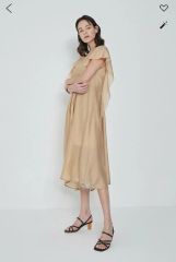 BEIGE,（ベイジ,） Aラインドレス シルクワンピース美品 4 - メルカリ
