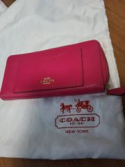新品未使用】COACH カーフレザー ペンシルケース サンバ オレンジ 箱