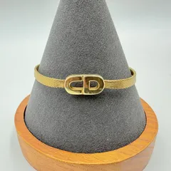 Christian Dior（クリスチャンディオール）CDロゴ ブレスレット ヴィンテージ メッシュチェーン ゴールドトーン 全長19cm レディース