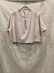 未使用タグ付きSACRA ボートネックフレアスリーブブラウス ベージュ 38