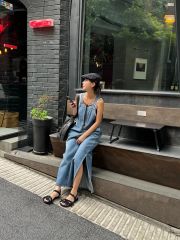 MOKA tag denim coveralls オールインワンデニムサロペット - メルカリ
