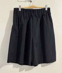 ギャルソン ガール ショート ハーフ フレア パンツ 黒 ゴム XS GIRL