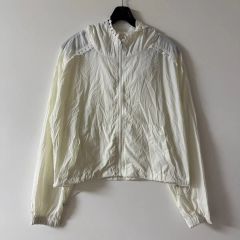美品 24SS ラウンジドレス スタンドカラーシアーブルゾン ホワイト 