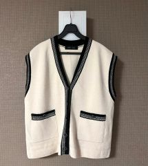美品○アドーアADOREツィーディーニットベスト¥36300ルフィルスタン