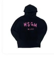 MSGM ピンク ロゴ フードTシャツのサムネイル