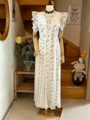 ロング 刺繍フラワー