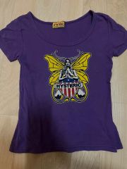 ヒステリックグラマー ヴィンテージ バタフライ Tシャツ ブラック ちび
