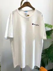 チャンピオン 刺繍 ロゴ 白 半袖Tシャツ