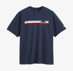 (M)リーバイス x オアシス バンド オーバル ロゴ Tシャツ ネイビー 新品 出品