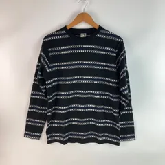 HANGTEN ボーダーカットソー メンズ M ブラック×ホワイト 35110026のサムネイル