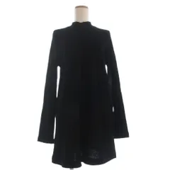 コムサデモード COMME CA DU MODE ハイネックカットソー ニット 長袖 ロング丈 黒 ブラック Mのサムネイル