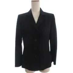 ランバン LANVIN テーラードジャケット ブレザー 長袖 シングル 3B 総裏 黒 ブラック 38のサムネイル