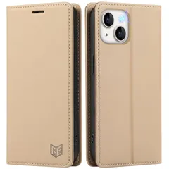 【新品】 FeeY iphone13 ケース 手帳型 Iphone13 手帳 ケース 耐衝撃TPU素材カード収納 マグネット内蔵スタンド機能付き アイフォン 13携帯カバー 全面保護 iphone13 スマホケース 5G 6.1インチ対応,，アプリコット 1