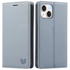 【新品】 FeeY iphone13 ケース 手帳型 Iphone13 手帳 ケース 耐衝撃TPU素材カード収納 マグネット内蔵スタンド機能付き アイフォン 13携帯カバー 全面保護 iphone13 スマホケース 5G 6.1インチ対応, ライトブルー 1