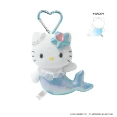 マーメイド hello kitty(ハローキティ) ブルー キーホルダー IN 人魚 hello kitty(ハローキティ) ハート カラビナ