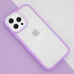 【新品】 SGTMAYX iPhone 12 互換性ケース iPhone互換性 12 Pro ストラップホール付き クリア 半透明 iPhone 12 Pro互換性 カバー レディース 背面 ハードケース 配色 薄型 可愛い，パープル 1