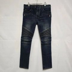 ✨美品✨ ANTIBCSC アンチビクスク バイカーデニム 蛇腹 裾ジップ 24