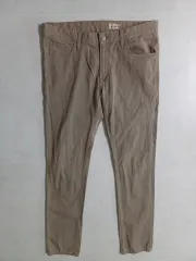 メンズ UNIQLO スキニーフィット 春夏 コットン パンツ(4方向ストレッチ 34)