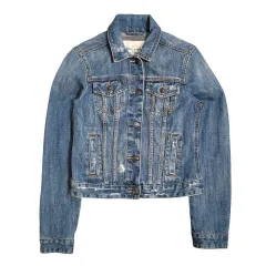 A&F アバクロンビー レディース ダメージ デニム ジャケットのサムネイル