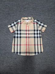 BURBERRY チェック柄 半袖シャツ 4Y104センチ - メルカリ