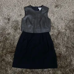 MAX MARA マックスマーラ Sportmax ラムスキン コンビ ノースリーブ ONE PIECE 38のサムネイル