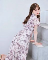 【GWセール】overE ルミナスワンピース　ラベンダー　96 102 GWセール】overE ルミナスワンピース ラベンダー 96 102 - メルカリ