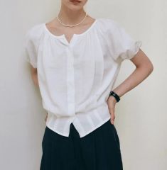 Spick&Span ドライワッシャータックブラウス ホワイト 七分袖 - メルカリ