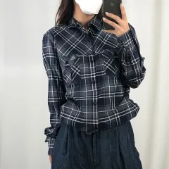 LACOSTE ラコステ チェック CHECK シャツ ポケット付き長袖シャツ 95 250804