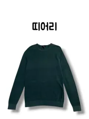 セオリー ダークグリーン コットンブレンド ワッフルニット ロングスリーブ Tシャツ サイズ Sのサムネイル