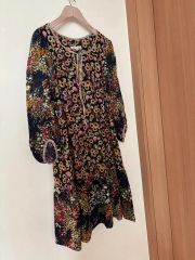 Jane Maple ジェーンマープル◇ペンシルストライプレースカラーOP 灰
