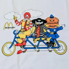 再入荷！【 McDonald's ( マクドナルド )】『 bicycle 』Tシャツ / ロナルド・マクドナルド / ハンバーグラー / ビッグマックポリス 〚アメリカン雑貨 アメトイ〛のサムネイル