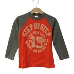 エーアーベー 長袖Ｔシャツ トップス ラグランT 未使用品 キッズ 男の子用 100サイズ グレー×オレンジ e.a.Bのサムネイル