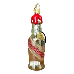 INGE-GLAS Vintage ドイツ製 海に流れついた手紙入りのガラス瓶 ガラスオーナメント　クリスマスオーナメントのサムネイル