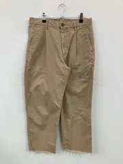 UNIQLO ユニクロ チノパンツ 76cm ベージュ クロップド・半端丈 コットン 無地 ワイド・ルーズ テーパード レギュラー